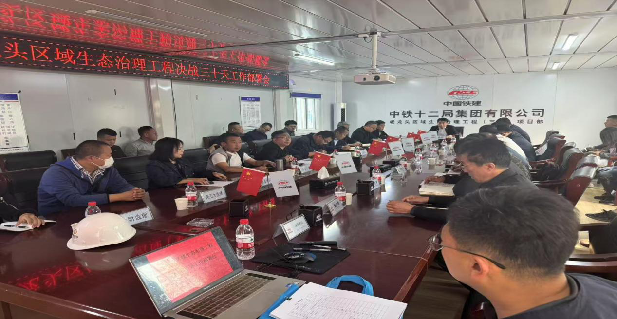 老龙头区域生态治理工E决战(sh)十天工作部v?x)暨城运支部“党员突击队?成立授旗仪式利举行